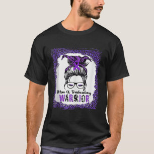 Mamma vid Tracheostomivågen Lila Ribbon Awarenes T Shirt