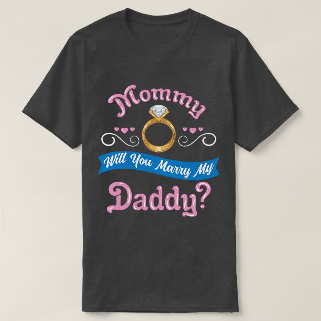 Mamma vill du gifta min pappa Giftermål Frieri g T Shirt (Design framsida)