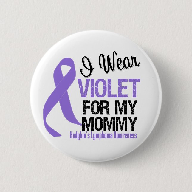 Mamma Violet Ribbon Hodgkins Lymphoma Knapp (Framsida)