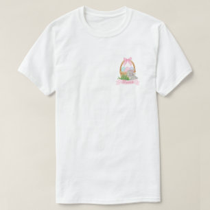 Mamma Watercolor Pocket Rosa Påsk Basket T Shirt