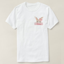 Mamma Watercolor Pocket Rosa Påskhare T Shirt