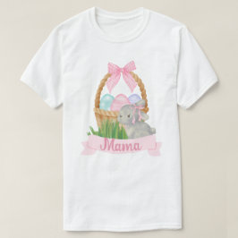 Mamma Watercolor Rosa Påsk Basket T Shirt