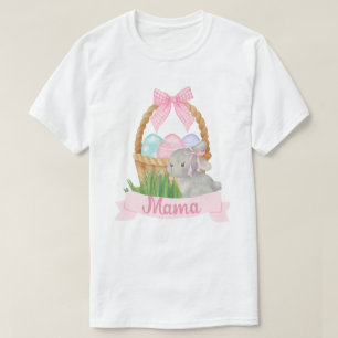 Mamma Watercolor Rosa Påsk Basket T Shirt