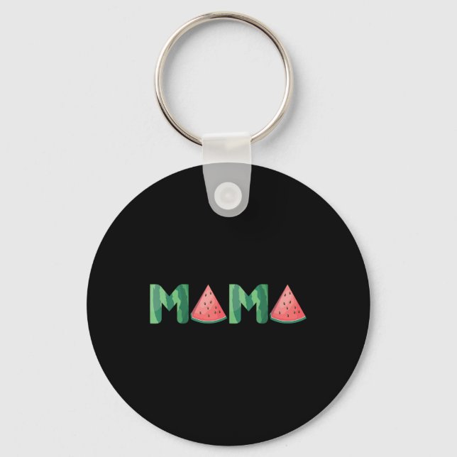 Mamma Watermelon Funny Summer Fruit Gift - Underba Nyckelring (Framsida)