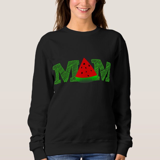 Mamma Watermelon Funny Summer Fruit Mor Day T Shirt (Framsida)