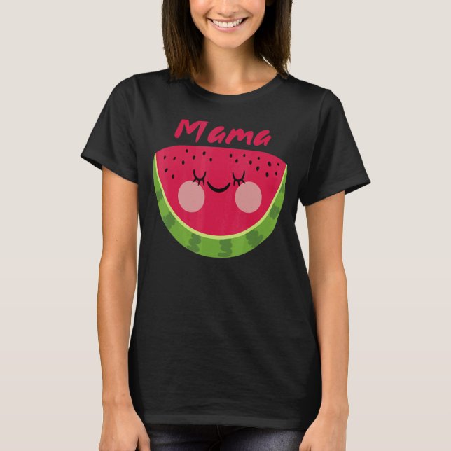 Mamma Watermelon Sommarfrukt Underbara Mors dag 1 T Shirt (Framsida)