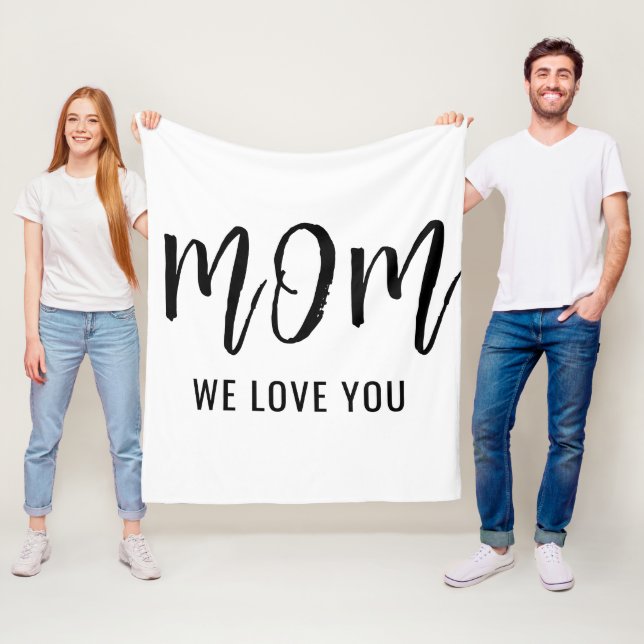 Mamma We Kärlek You Anpassningsbar Mors dag Photo Fleecefilt (På plats)