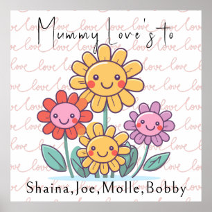 Mamma We Kärlek You best Mor Gift Poster