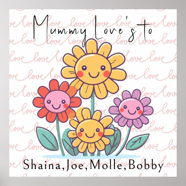 Mamma We Kärlek You best Mor Gift Poster (Framsidan)