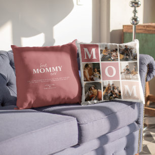 Mamma We Kärlek You   Modern 6-fotoblock Färg Kudde