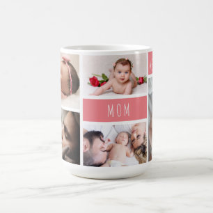 Mamma we Kärlek You Photo Collage Kaffemugg