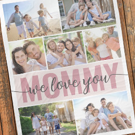 Mamma We Kärlek You Photo Collage Mors dag Fleecefilt