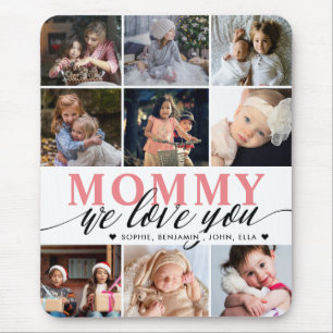 Mamma We Kärlek You Photo Collage Mouse Pad Musmatta