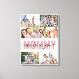 Mamma We Kärlek You Photo Collage Rosa 7 Bilder