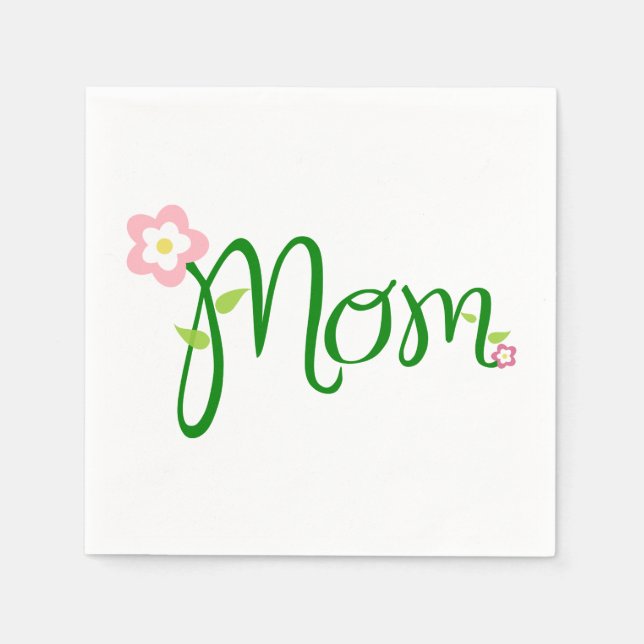 Mamma White Standard Cocktail Pappersservett (Framsidan)