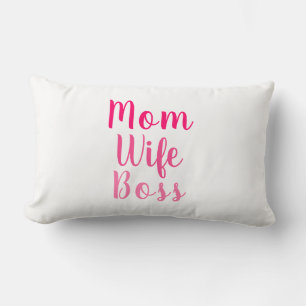 Mamma Wife Chef rosa White anpassningsbar-skript s Lumbarkudde