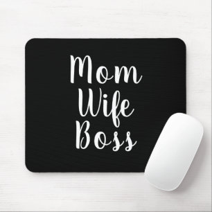 Mamma Wife Chef svartvit anpassningsbar-skript söt Musmatta