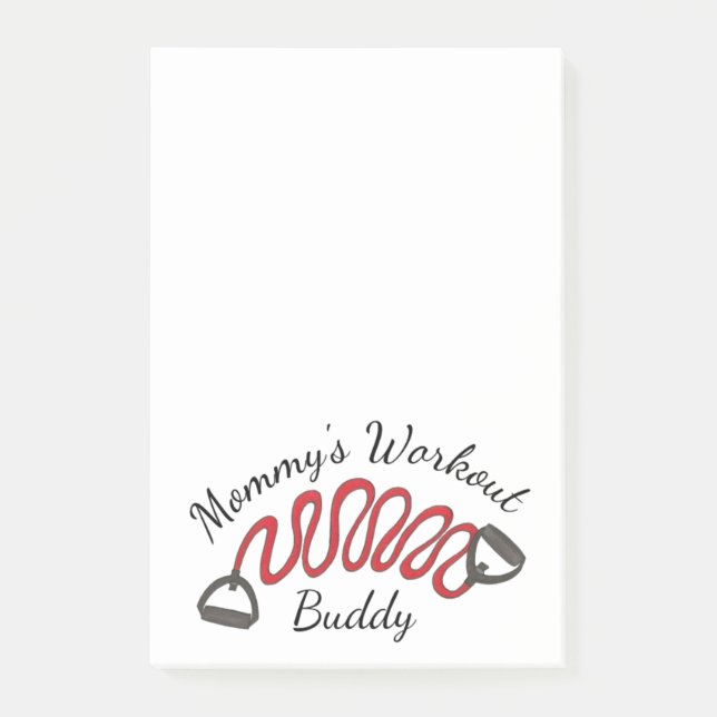 Mamma Workout Buddy Exercise Resistance Band Post-it Block (Framsida)