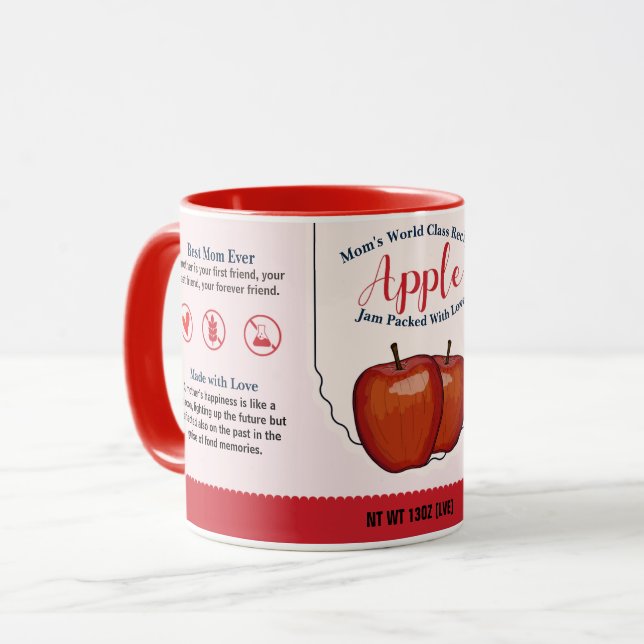 Mamma World Class Apple Kärlek Sylt Mugg (Framsida vänster)