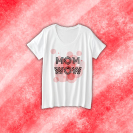 MAMMA WOW svart på röd | T Shirt