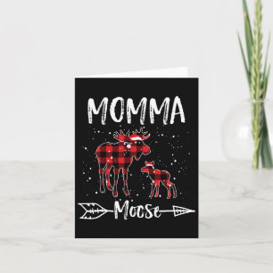 Mamma X-mas Älg Tomte Matchande Pyjamas Familj  Kort