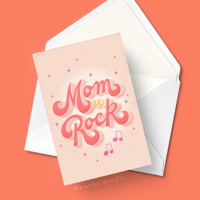 Mamma You Sten Mors dag kort (The image shows a 5x7 inch card. Personalize with your message inside.)