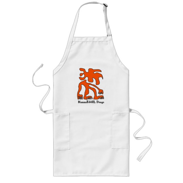 MammaBASIL Design Apron. Långt Förkläde (Framsidan)