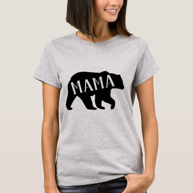 Mammabjörnskjorta T Shirt (Framsida)