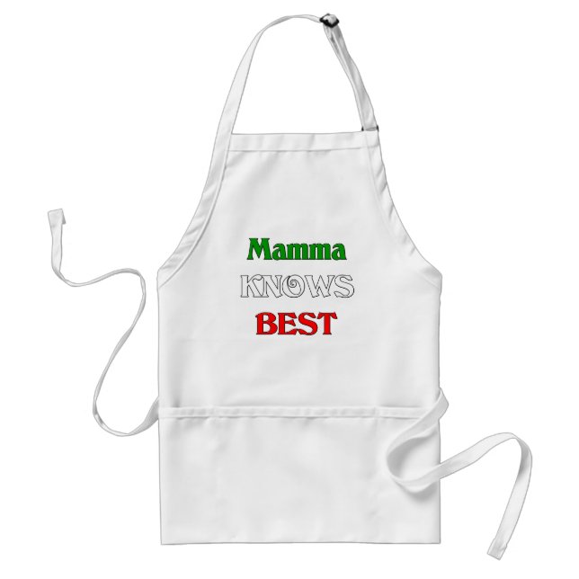 Mammaen vet bäst förkläde (Framsidan)