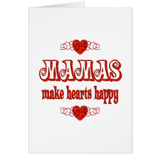 Mammahjärtor Hälsningskort (Framsidan)