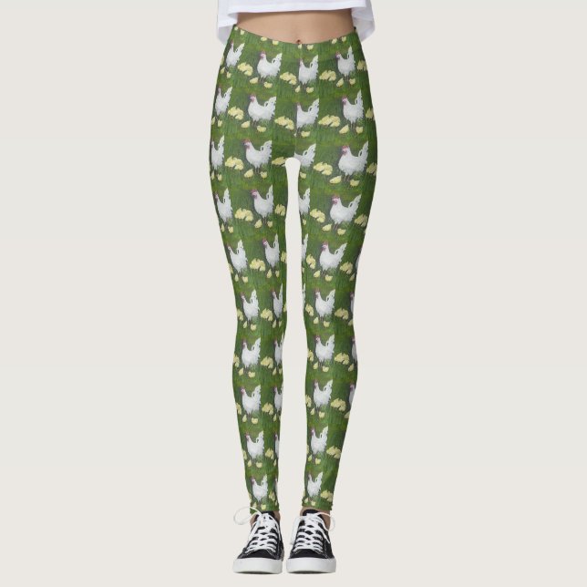 Mammahöna med att lägga benen på ryggen för leggings (Framsida)