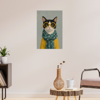 Mammakatt tittar poster