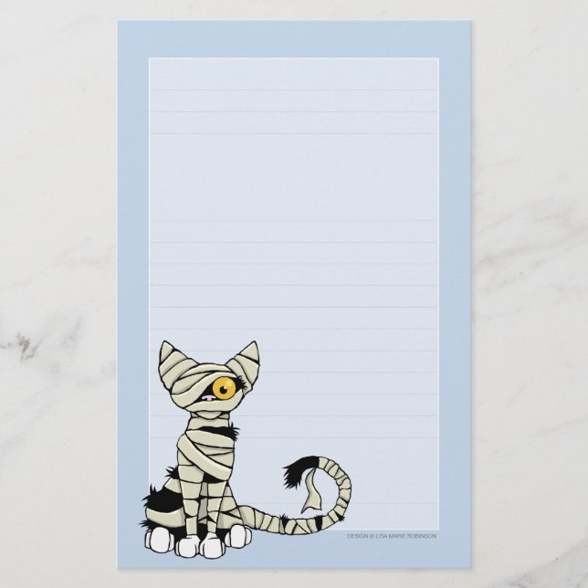Mammakatten | Halloween noterar fodrat papper (Framsida)