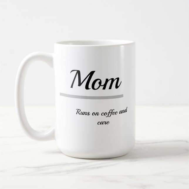 Mammakopp – Drivs på kaffe och omsorg Kaffemugg (Vänster)
