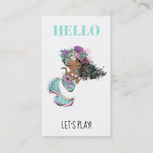 *~*mammakort - lek daterar glittersjöjungfruHEJER Visitkort