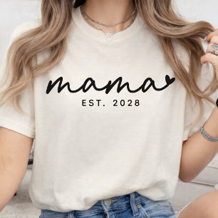 Mammaliv Anpassat manus Mamma Ny mamma Bebis sho T Shirt