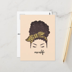 Mammaliv, Svart Afro Rotskaft, Afroamerikansk Vykort