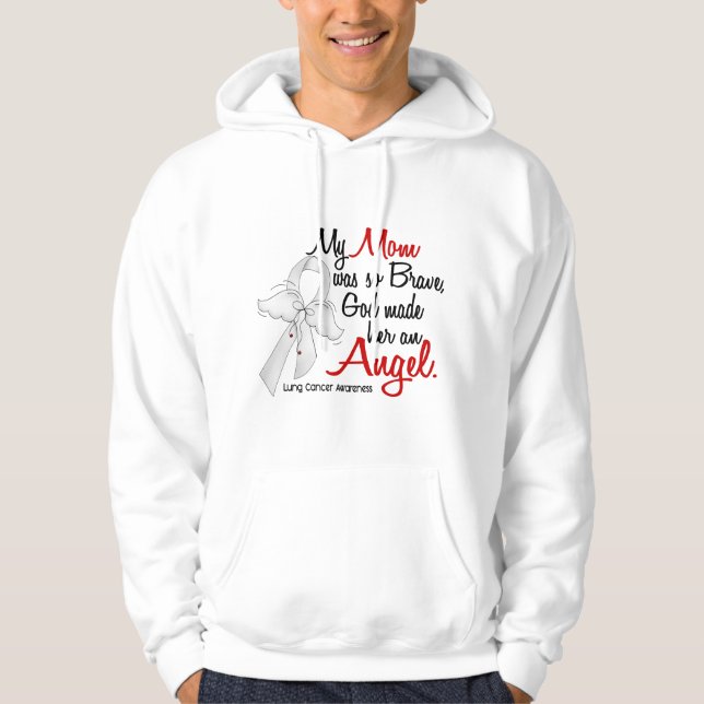 Mammalungcancer för ängel 2 sweatshirt med luva (Framsida)