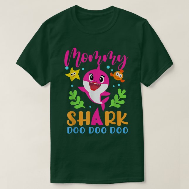 Mammamamma SharkMammamamma Shark Älskare-familjen T Shirt (Design framsida)