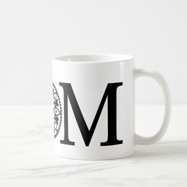 Mammamugg - svart & vit kaffemugg (Höger)