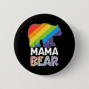 Mamman Ally Bear i HBT-Pridet månad Knapp