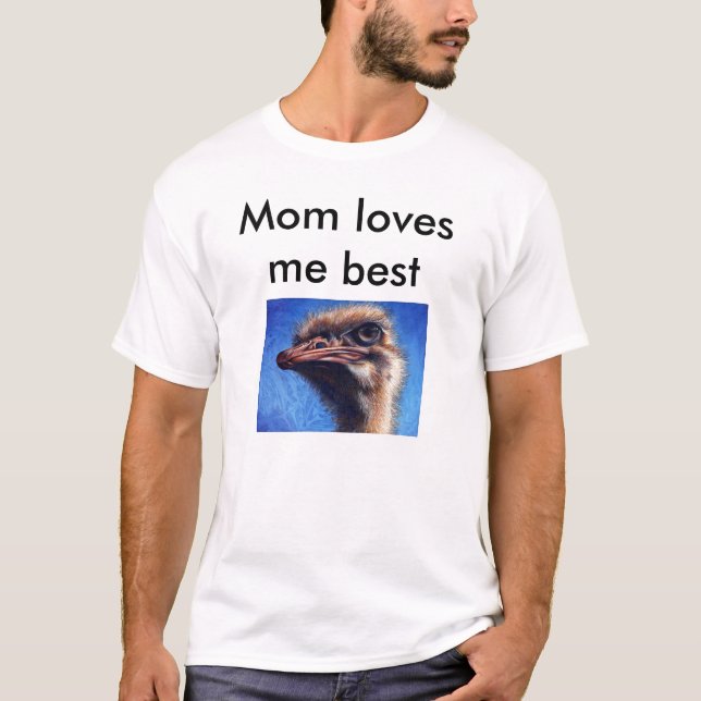 Mamman älskar mig den bäst T-tröja - T-shirt (Framsida)