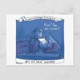 Mamman är du vaken? Vykort