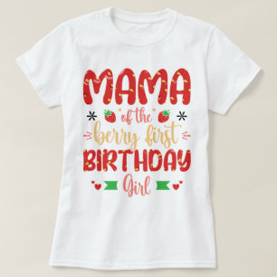 Mamman av berrys födelsedag, jordgubbar från Mamma T Shirt