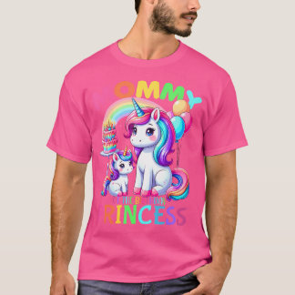Mamman av födelsedagspaktusen Unicorn Mamma T Shirt