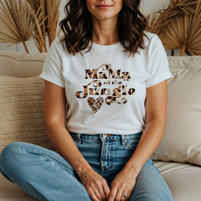 Mamman av leopard-monogrammet för utskrift av hjär t shirt (Mama of the Jungle Leopard Print Heart Monogram Tri-Blend Shirt)
