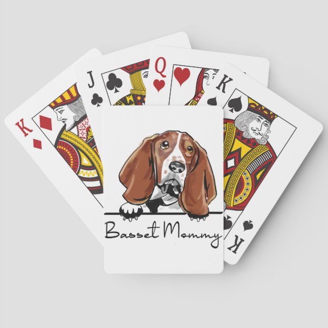Mamman Basset Hound Casinokort (Baksidan)