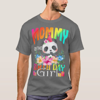 Mamman Birthday Girl Panda Unicorn T Shirt