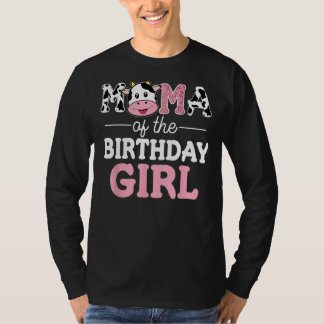Mamman Birthday Girl Shirt Farm Cow Mamma Mamma T