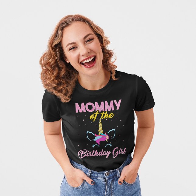 Mamman Birthday Girl Unicorn Mamma T Shirt (Skapare uppladdad)